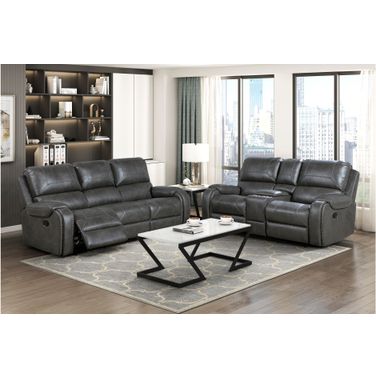 Newnan Double Reclining Living Room Set In Gray