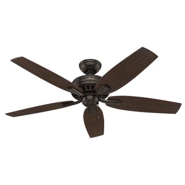 Newsome 52 Inch Ceiling Fan and Pull Chain In Premier Bronze and Roasted Walnut