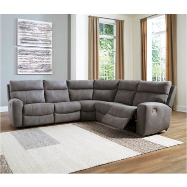 Next-Gen DuraPella 5-Piece Power Reclining Sectional In Slate