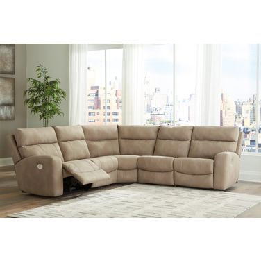 Next-Gen Durapella 5-Piece Power Reclining Sectional In Sand