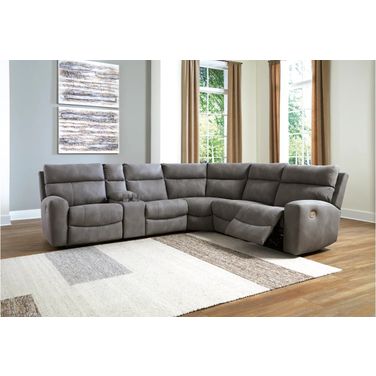 Next-Gen DuraPella 6-Piece Power Reclining Sectional In Slate