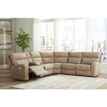 Next-Gen Durapella 6-Piece Power Reclining Sectional In Sand