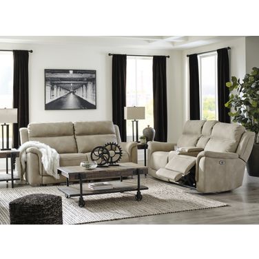 Next-Gen Durapella Power Reclining Living Room Set In Sand