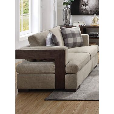 Niamey Fabric and Cherry Loveseat