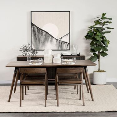 Nicholas Ii Dining Set In Brown
