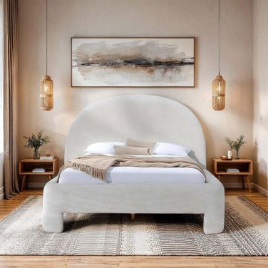 Nina King Bed In Ecru