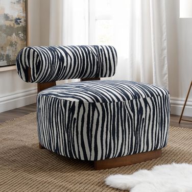Niobe Accent Chair In Midnight Blue