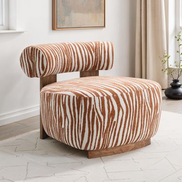 Niobe Accent Chair In Rustic Orange