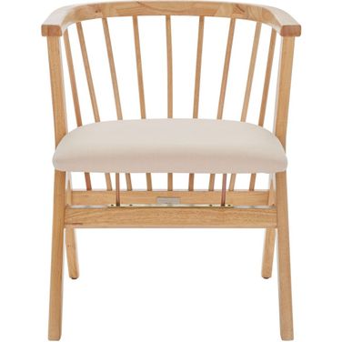 Noah Spindle Dining Chair Set of 2 in Beige