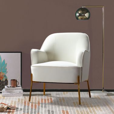 Nora Accent Chair In Ivory