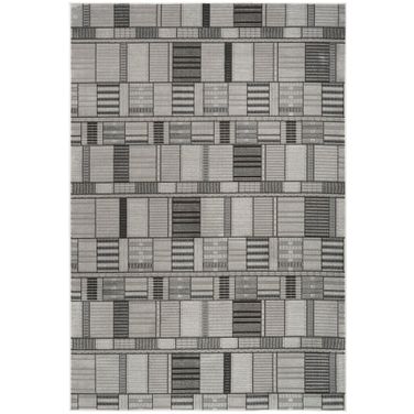 Nordic 5' x 7' Indoor Rug In Black and Grey
