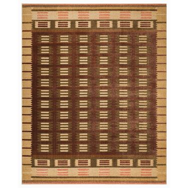 Nordic Modern 8' x 10' Modern Indoor Rug In Rust