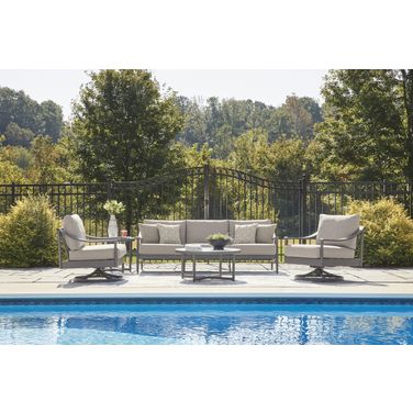 North Island Outdoor Living Room Set with Cushion In Gray