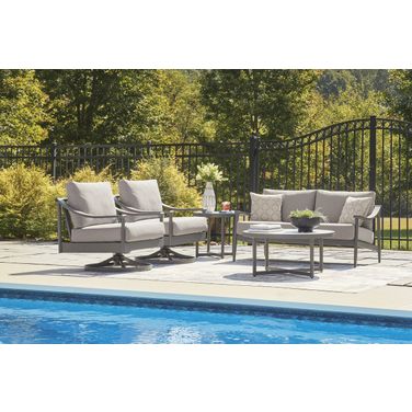 North Island Outdoor Occasional Table Set In Gray