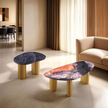 Northwich End Table In Black/Gray/Matte Gold