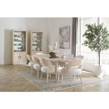 Nouveau Chic Light Wood Extendable Dining Room Set