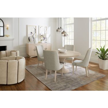 Nouveau Chic Light Wood Round Dining Room Set