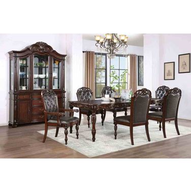 Nouvelle Dining Table In Brown Cherry and Espresso