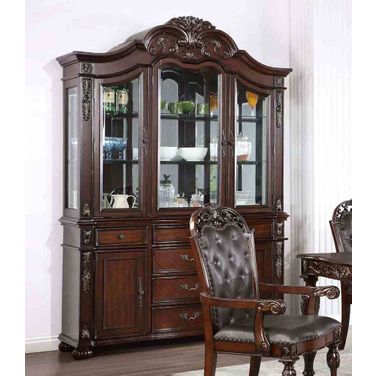 Nouvelle Hutch and Buffet In Brown Cherry