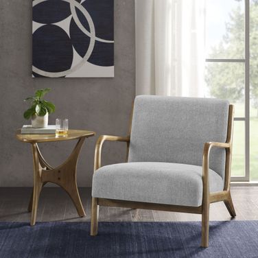Novak Lounge Chair In Grey