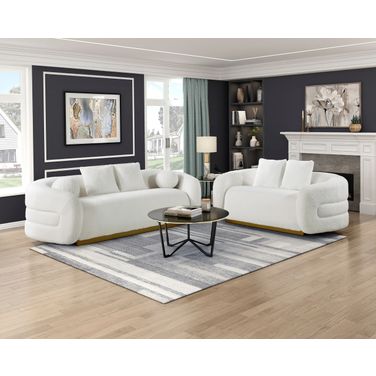 Novella Living Room Set In White