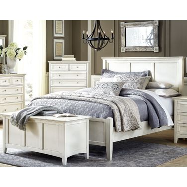 Northlake White Queen Panel Bed