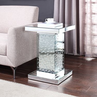 Nysa Mirrored Square End Table