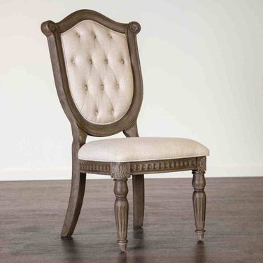 Oakham Side Chair Set of 2 In Weathered Oak In Beige