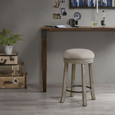 Oaktown Swivel Counterstool In Cream/Reclaimed Grey