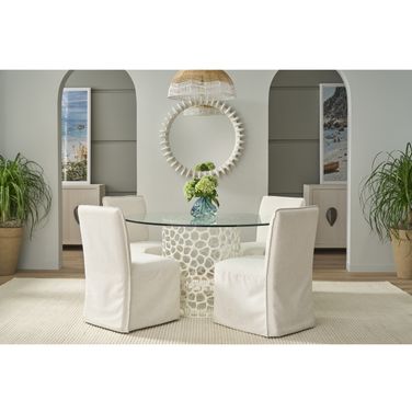 Oasis Coral 54 Inch Dining Room Set In White