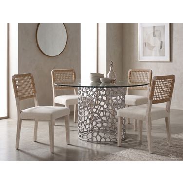 Oasis Coral 60 Inch Dining Room Set In Antique Nickel