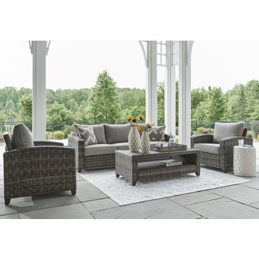 Oasis Court Gray Outdoor Set