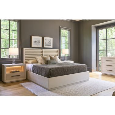 Oasis Shoreline Panel Bedroom Set In White Pine