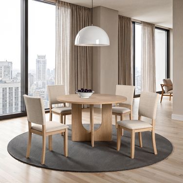 Oberto Round Dining Room Set In Natural