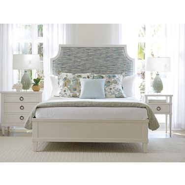 Ocean Breeze Sand Belle Isle Upholstered Panel Bedroom Set