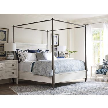 Ocean Breeze Sand Coral Gables Poster Canopy Bedroom Set