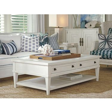 Ocean Breeze Sand Palm Coast Rectangular Occasional Table Set