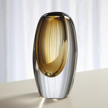 Offset Small Vase In Moss Green