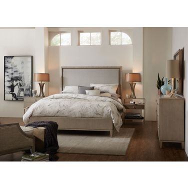 Elixir Saddle Brown and Black Upholstered Bedroom Set