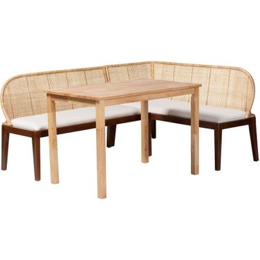 Okinawa 3-Piece Dining Nook Set In Honey