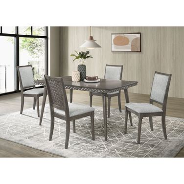 Onslow Rectangular Wood Dining Room Set In Dark Brown