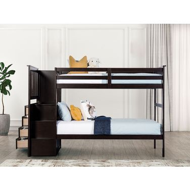 Ontario Twin Over Twin Bunk Bed In Espresso
