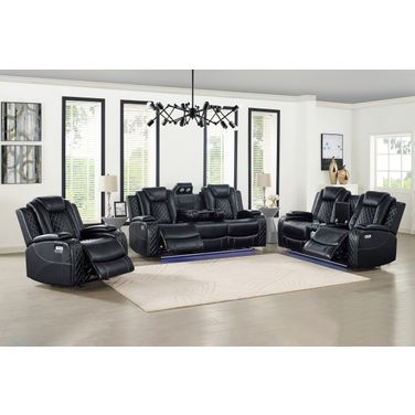 Orion II Living Room Set with Power Footrests and Headrests In Black