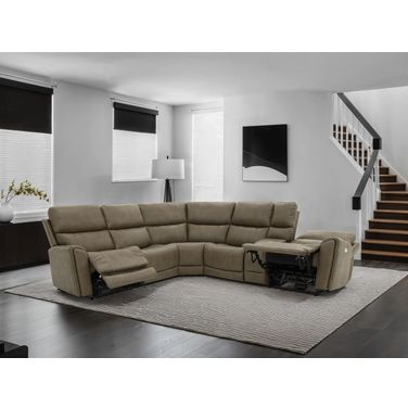 Orpheus Power Sectional In Brown