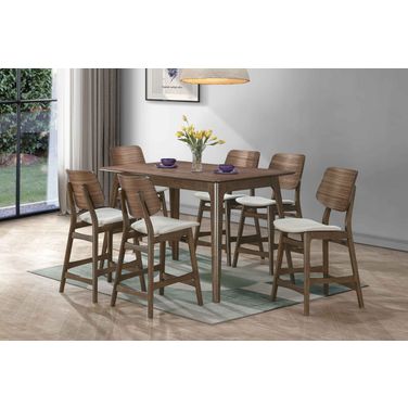 Oscar Counter Height Dining Set In Brown