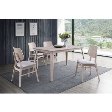 Oscar Dining Room Set In White Ash