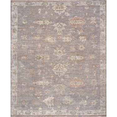Oushak Collection Hand-Knotted Wool Area Rug- 8' 1" x 9' 9" In Light Grey and Grey