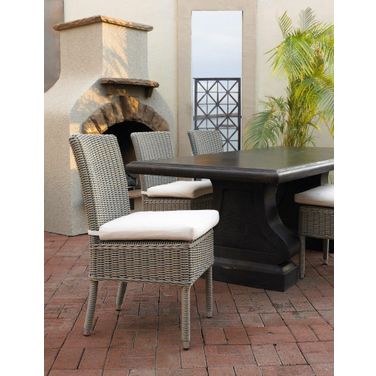 Outdoor Boca Grey Chair With White Cushion