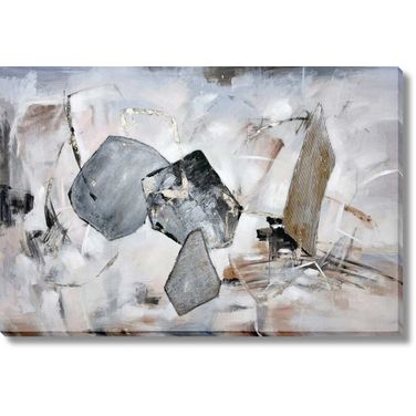 Outspoken Platinum Geometry in Motion Canvas Wall Art In Multi