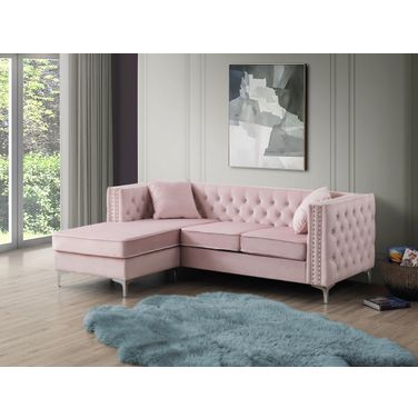 Paige Pink Sofa Chaise